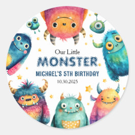 モンスターマッシュ かわいいキャラクター 子供の誕生日パーティー ラウンドシール