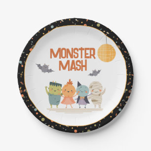 モンスターマッシュ コスチュームパーティ キッハロウィン ペーパープレート