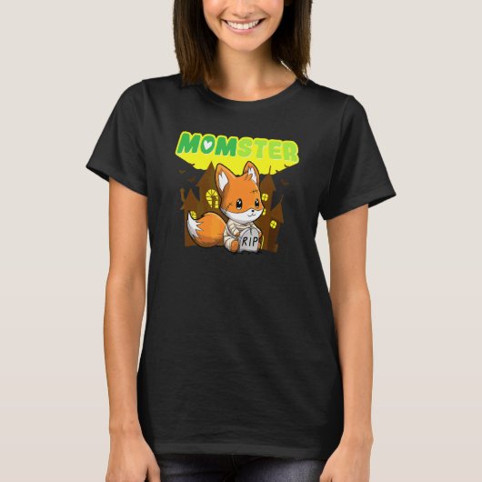モンスターママ おばけのママ 怖い ハロウィン ママ 気持ち悪い Tシャツ (正面)