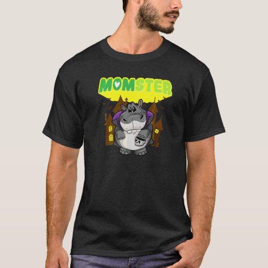 モンスターママ ハロウィン 仮装 怖い お母さん コスプレ Tシャツ (正面)