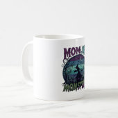 モンスターママ ハロウィン 魔女 月のカボチャ 墓場 コーヒーマグカップ (正面左)