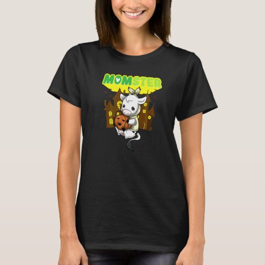 モンスターママ 怖い ハロウィン モンスター母 おばけママ Tシャツ (正面)