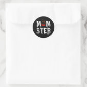 モンスターママTシャツ 楽しいママのハロウィンコスチューム ラウンドシール (バッグ)