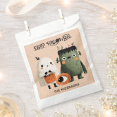 モンスターマ不気味ッシュかわいい水色ハロウィーン フェイバーバッグ (クリップ留めされた状態)