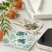 モンスタームード – トロピカルリーフアクリルキーチェーン キーホルダー (正面右)