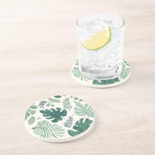 モンスタームード – トロピカルリーフサンドストーンコースター コースター (側面)