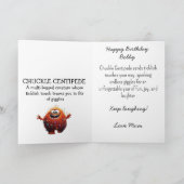 モンスターメイヘム…チャックルムカデ誕生日カード サンキューカード (内部)