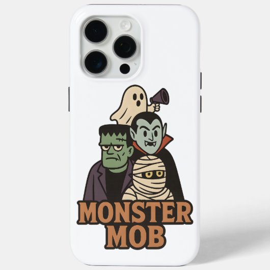 モンスターモブ おもしろい おばけ 吸血鬼 フランケンシュタイン ミイラ Case-Mate iPhoneケース (裏面)