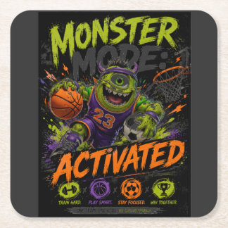 モンスターモード起動 – スポーツモンスターバスケットボール スクエアペーパーコースター