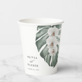 モンスターラトロピカルズの白い結婚蘭 紙コップ (正面)