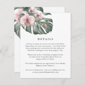 モンスターラトロピカルズ結婚詳細のピンクの蘭 エンクロージャーカード (正面/裏面)