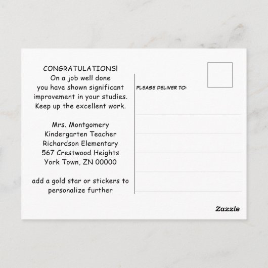 モンスターリテラシーキッズ教育はがき ポストカード (裏面)