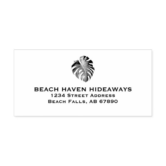 モンスターリーフ差出人住所スタンプ ラバースタンプ (インプリント)