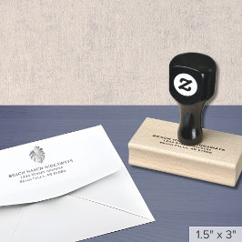 モンスターリーフ差出人住所スタンプ ラバースタンプ