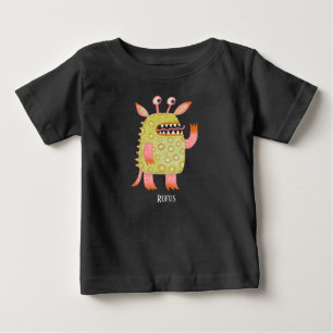 モンスタールフス名前をカスタムする ベビーTシャツ