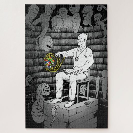 モンスター付きキューブ魔法 ジグソーパズル (縦)