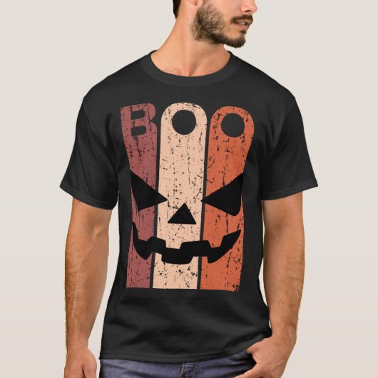 モンスター付きハロウィン・かぼちゃの顔のコスチューム Tシャツ (正面)