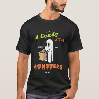 モンスター保が一日の飴遠くに Tシャツ