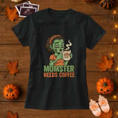 モンスター妊婦はコーヒーが必要 ハロウィンマタニティー Tシャツ