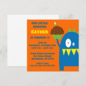 モンスター子供の誕生日招待状 招待状 (正面/裏面)