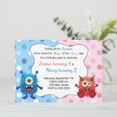 モンスター子供の誕生日招待状 招待状 (スタンド正面)