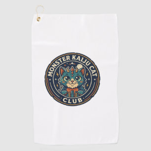 モンスター怪獣猫ネコグラフィックTシャツアート - モンスター怪獣 ゴルフタオル