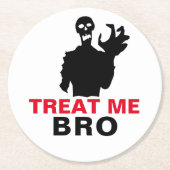 モンスター扱いしろよって面白いハロウィンカスタマイズ商品 ラウンドペーパーコースター (正面)