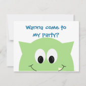 モンスター招待状 4.25x5.25 招待状 (正面)