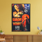 モンスター映画のポスター ミイラ キャンバスプリント (インサイチュ (リビング))