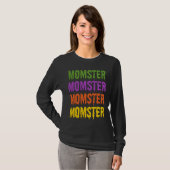 モンスター母のドリッピングフォントのハロウィン仮装 Tシャツ (正面フル)