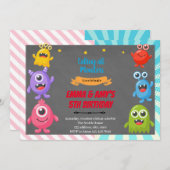 モンスター男子女子合同パーティー招待状 招待状 (正面/裏面)