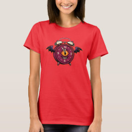 モンスター目覚まし時計Tシャツ バットウィング魔女のTee Tシャツ