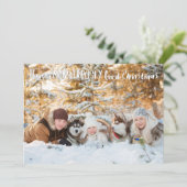 モンスター級に素敵なクリスマスのイエティ写真 シーズンカード (スタンド正面)