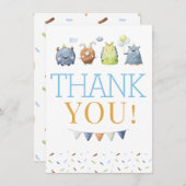 モンスター誕生日サンキューカード、 サンキューカード (正面/裏面)