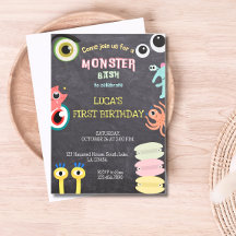 モンスター誕生日シャルボード招待状