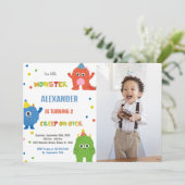 モンスター誕生日招待状と写真 招待状 (スタンド正面)