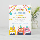 モンスター誕生日招待状の色フラグ 招待状 (スタンド正面)