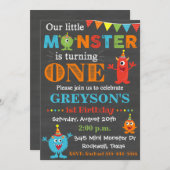 モンスター誕生日招待状 |モンスター招待状 招待状 (正面/裏面)