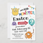 モンスター誕生日招待状 招待状 (正面)