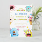 モンスター誕生日招待状 招待状 (スタンド正面)