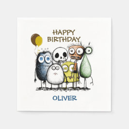 モンスター誕生日 スタンダードカクテルナプキン