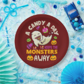 モンスター達が一日保ハロウィーン遠くに ペーパープレート (パーティー)