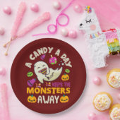 モンスター達が一日保ハロウィーン遠くに ペーパープレート (パーティー)