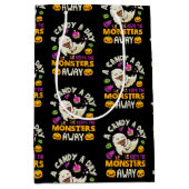 モンスター達が一日保ハロウィーン遠くに ミディアムペーパーバッグ (正面)