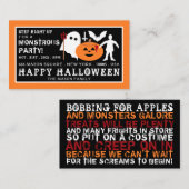 モンスター集団、ハローウィンパーティチケット招待状 エンクロージャーカード (正面/裏面)