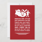 モンスター集団、ハローウィンパーティ招待状 (裏面)