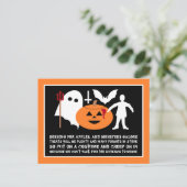モンスター集団、ハローウィンパーティ招待状 案内ポストカード (スタンド正面)