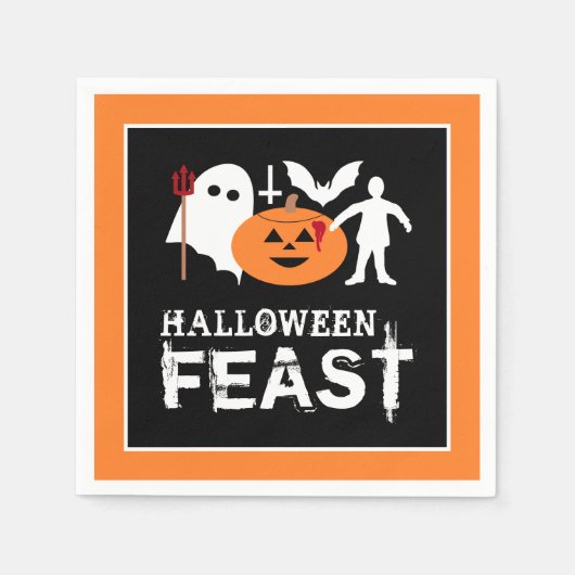 モンスター集団、ハローウィンパーティ スタンダードカクテルナプキン (正面)