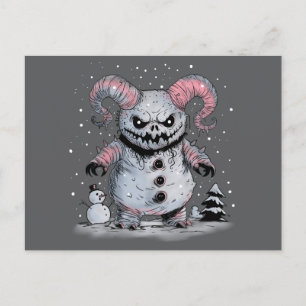 モンスター雪だるま ポストカード