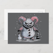 モンスター雪だるま ポストカード (正面/裏面)